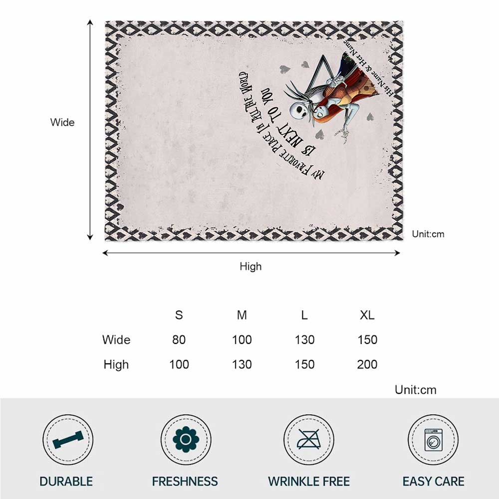 Personalized Couple Nightmare Blanket Custom Names Gift for Engagement
