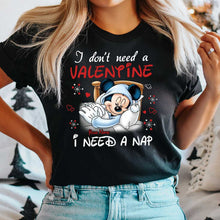 Load image into Gallery viewer, Personalized Valentine T-shirt with Mickey Mouse Design for Her
