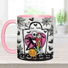 Load image into Gallery viewer, Personalized Halloween Accent Mug Custom Couples Gift for Jack and Sally
