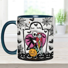 Load image into Gallery viewer, Personalized Halloween Accent Mug Custom Couples Gift for Jack and Sally
