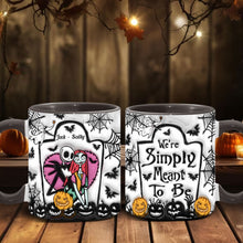 Load image into Gallery viewer, Personalized Halloween Accent Mug Custom Couples Gift for Jack and Sally
