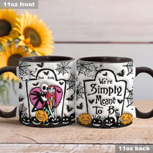 Load image into Gallery viewer, Personalized Halloween Accent Mug Custom Couples Gift for Jack and Sally
