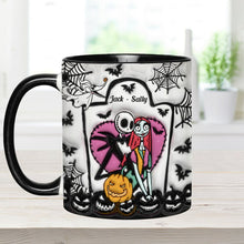 Load image into Gallery viewer, Personalized Halloween Accent Mug Custom Couples Gift for Jack and Sally
