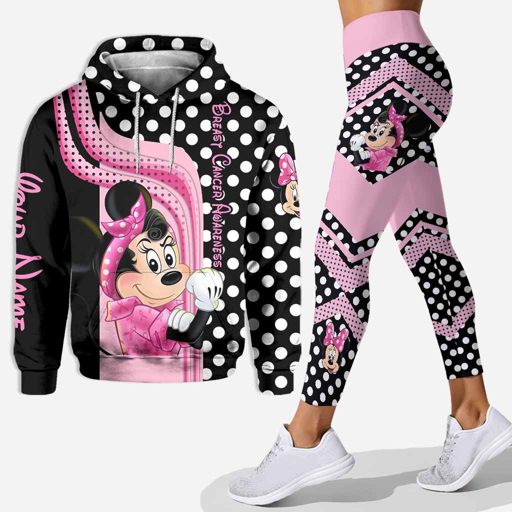 Personalized Breast Cancer Awareness Hoodie & Leggings Set for Women