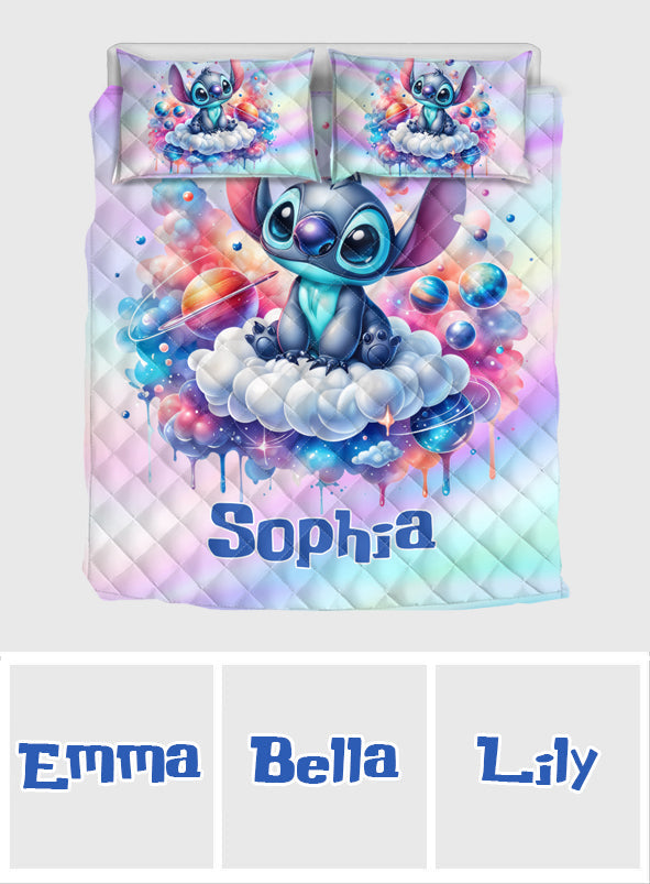 Personalized Galaxy Ohana Quilt Set Sweet Dreams Gift for Kids