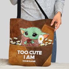 Load image into Gallery viewer, Personalized Cute Character Tote Bag Custom Name Gift
