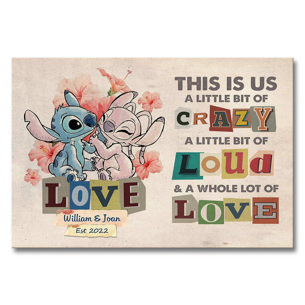 Personalized Canvas Poster for Couples with Names and Dates - Unique Home Decor Gift