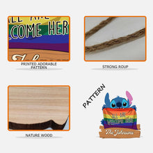 Load image into Gallery viewer, Personalized LGBT Support Wood Sign Custom Name Gift

