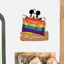 Load image into Gallery viewer, Personalized LGBT Support Wood Sign Custom Family Name Gift
