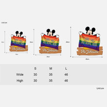 Load image into Gallery viewer, Personalized LGBT Support Wood Sign Custom Family Name Gift
