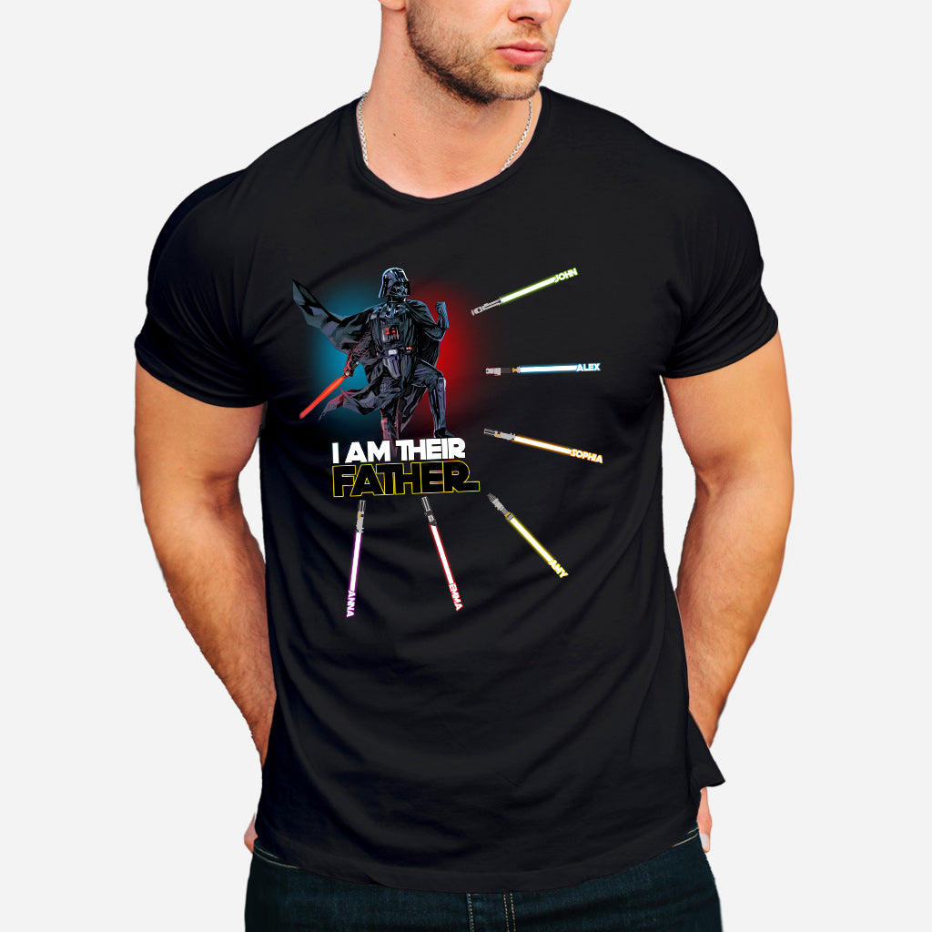 Personalized I Am Their Father T-shirt & Hoodie Custom Names Gift for Dad