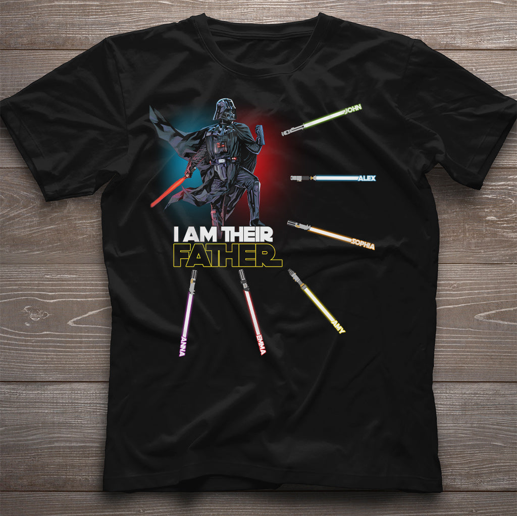 Personalized I Am Their Father T-shirt & Hoodie Custom Names Gift for Dad