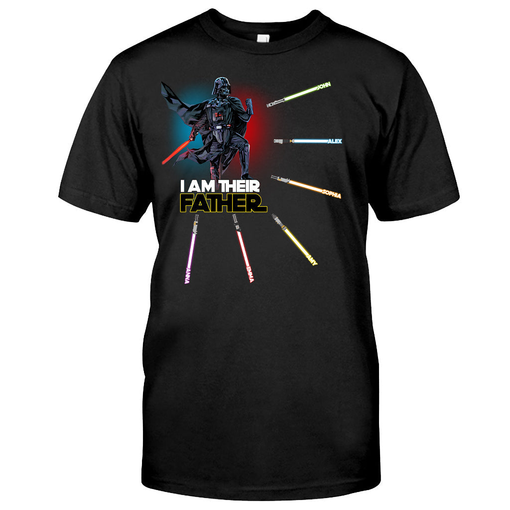 Personalized I Am Their Father T-shirt & Hoodie Custom Names Gift for Dad