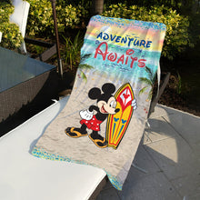 Load image into Gallery viewer, Personalized Beach Towel with Mickey Mouse Design for Vacation
