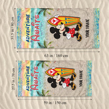 Load image into Gallery viewer, Personalized Beach Towel with Mickey Mouse Design for Vacation
