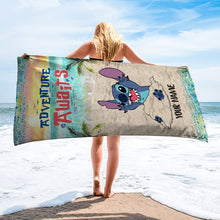 Load image into Gallery viewer, Personalized Ohana Beach Towel Custom Name Gift for Summer Fun
