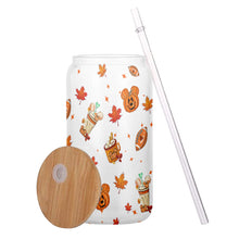 Load image into Gallery viewer, Personalized Fall Can Glass with Straw Custom Name Gift

