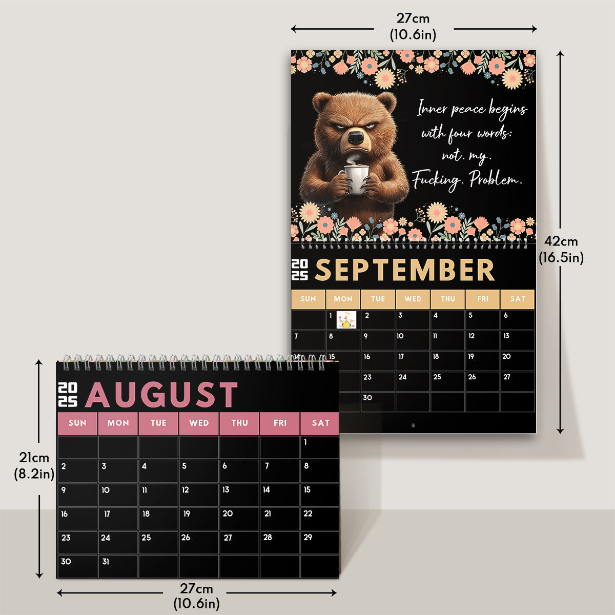 Personalized Funny Affirmation Wall Calendar Custom Name Gift for Colleague