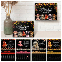 Load image into Gallery viewer, Personalized Funny Affirmation Wall Calendar Custom Name Gift for Colleague
