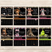 Load image into Gallery viewer, Personalized Funny Affirmation Wall Calendar Custom Name Gift for Colleague
