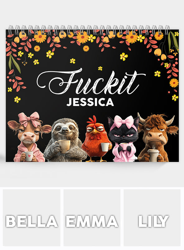 Personalized Funny Affirmation Wall Calendar Custom Name Gift for Colleague