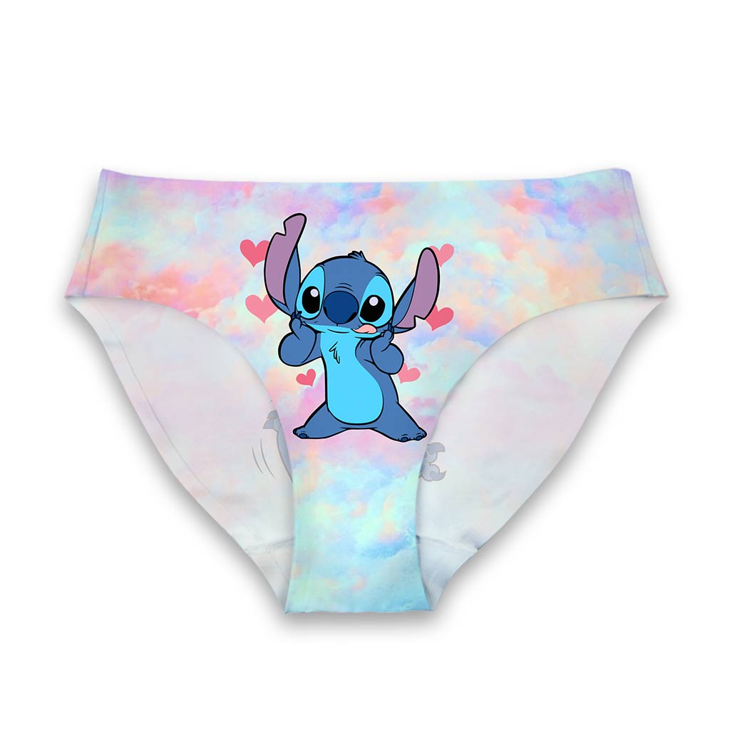 Personalized Women's Briefs with Cute Stitch Design for Birthdays and Anniversaries