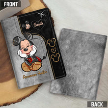 Load image into Gallery viewer, Personalized Mickey Mouse Passport Holder Custom Name Gift for Travel
