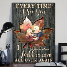 Load image into Gallery viewer, Personalized Couples Canvas Print Custom Names Love Art
