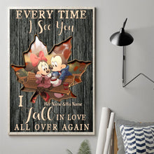 Load image into Gallery viewer, Personalized Couples Canvas Print Custom Names Love Art
