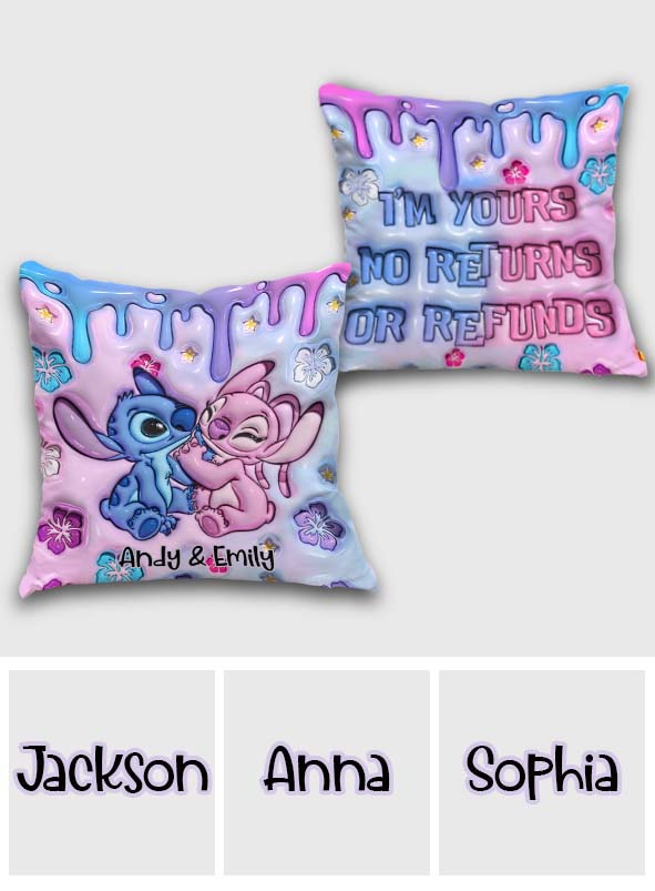 Personalized Ohana Throw Pillow Custom Names Gift for Couples