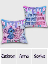 Load image into Gallery viewer, Personalized Ohana Throw Pillow Custom Names Gift for Couples
