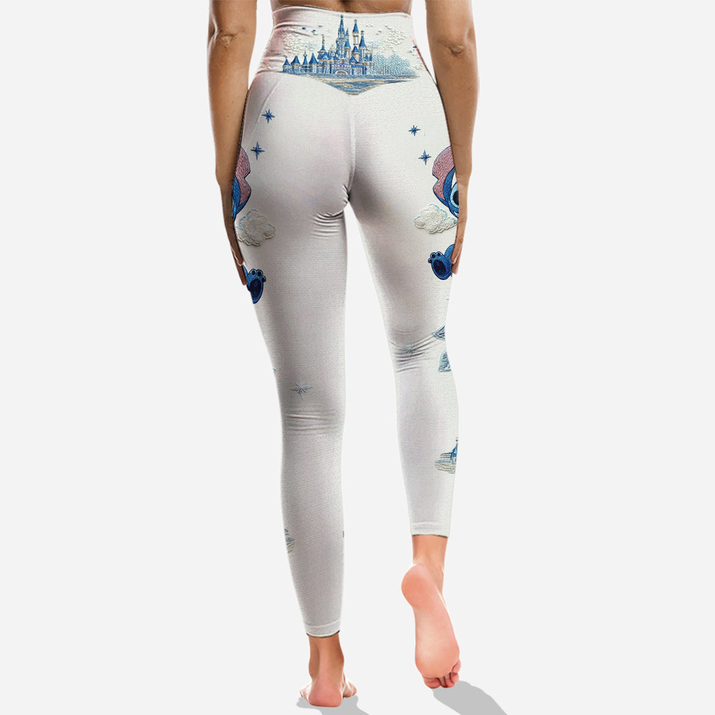 Personalized Stitch Hoodie and Leggings Set Custom Name Gift