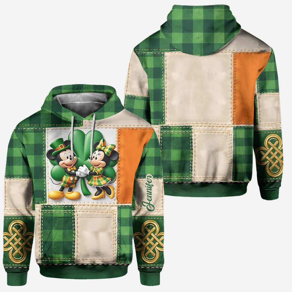 Personalized Shamrock Patchwork Hoodie & Leggings Gift Set for St. Patrick's Day