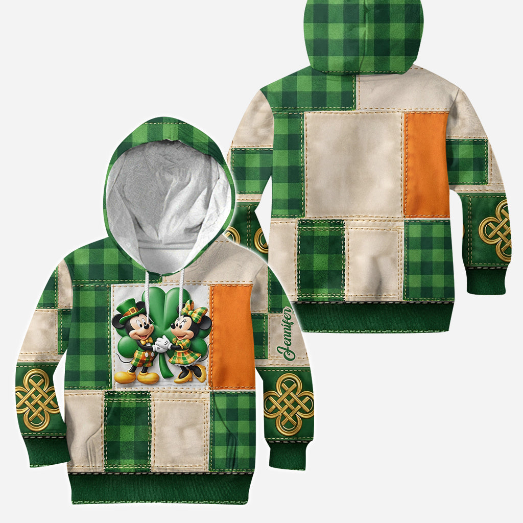 Personalized Shamrock Patchwork Hoodie & Leggings Gift Set for St. Patrick's Day