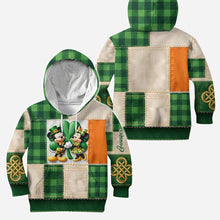 Load image into Gallery viewer, Personalized Shamrock Patchwork Hoodie &amp; Leggings Gift Set for St. Patrick's Day

