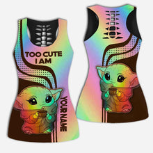 Load image into Gallery viewer, Personalized Hollow Tank Top &amp; Leggings Custom Name Gift for Mom
