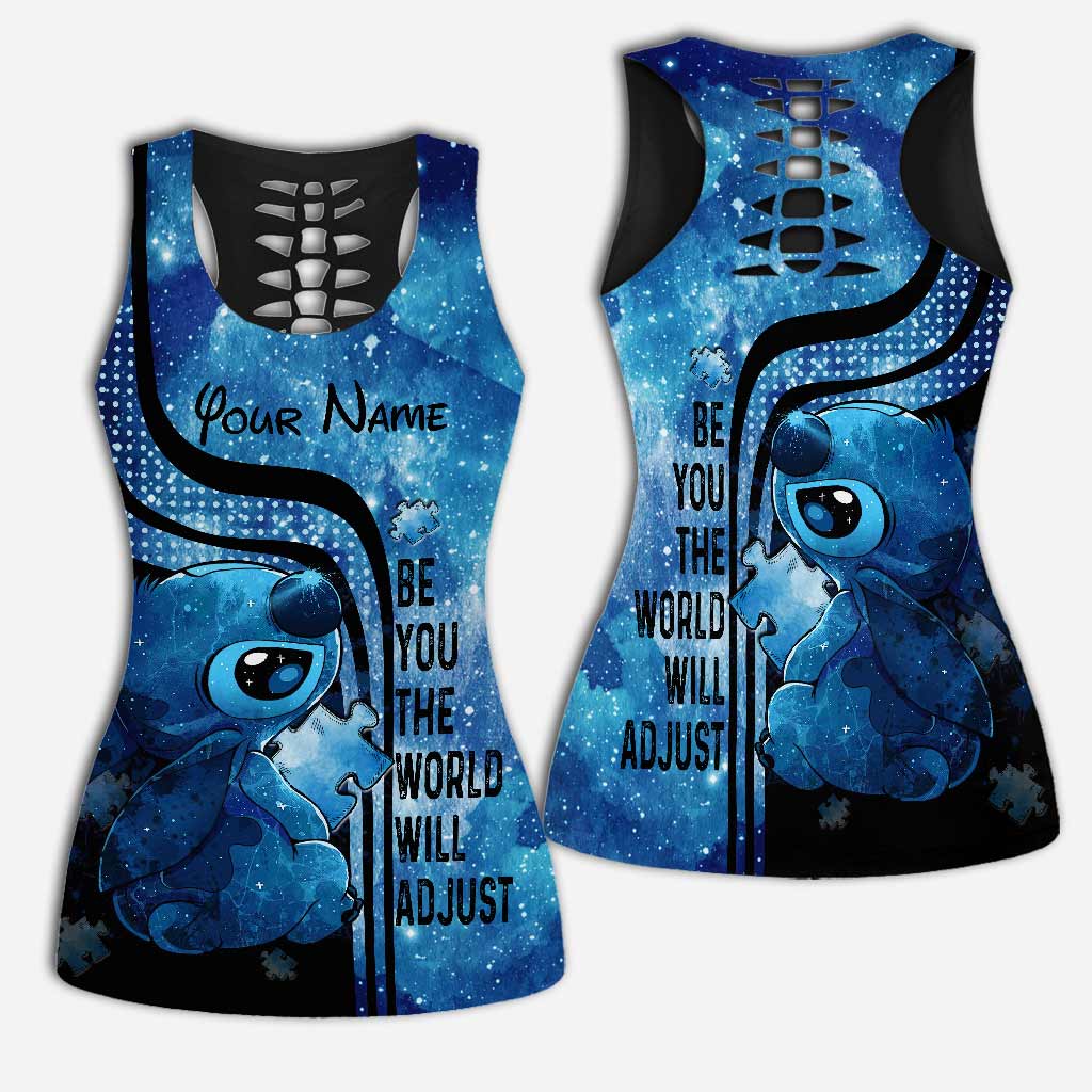 Personalized Autism Awareness Hollow Tank Top & Leggings Custom Name Gift