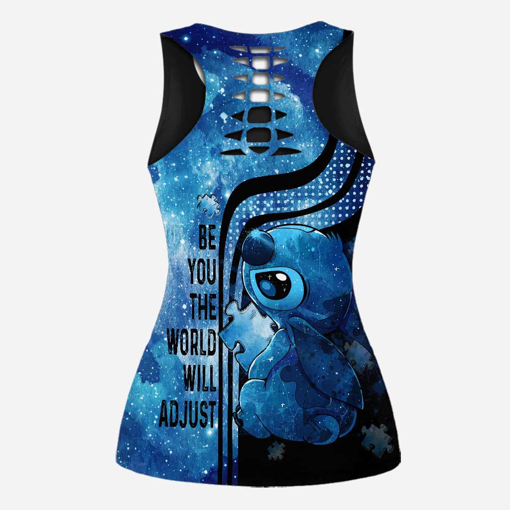 Personalized Autism Awareness Hollow Tank Top & Leggings Custom Name Gift