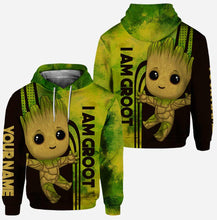 Load image into Gallery viewer, Personalized Baby Groot Hoodie and Leggings Gift for Kids
