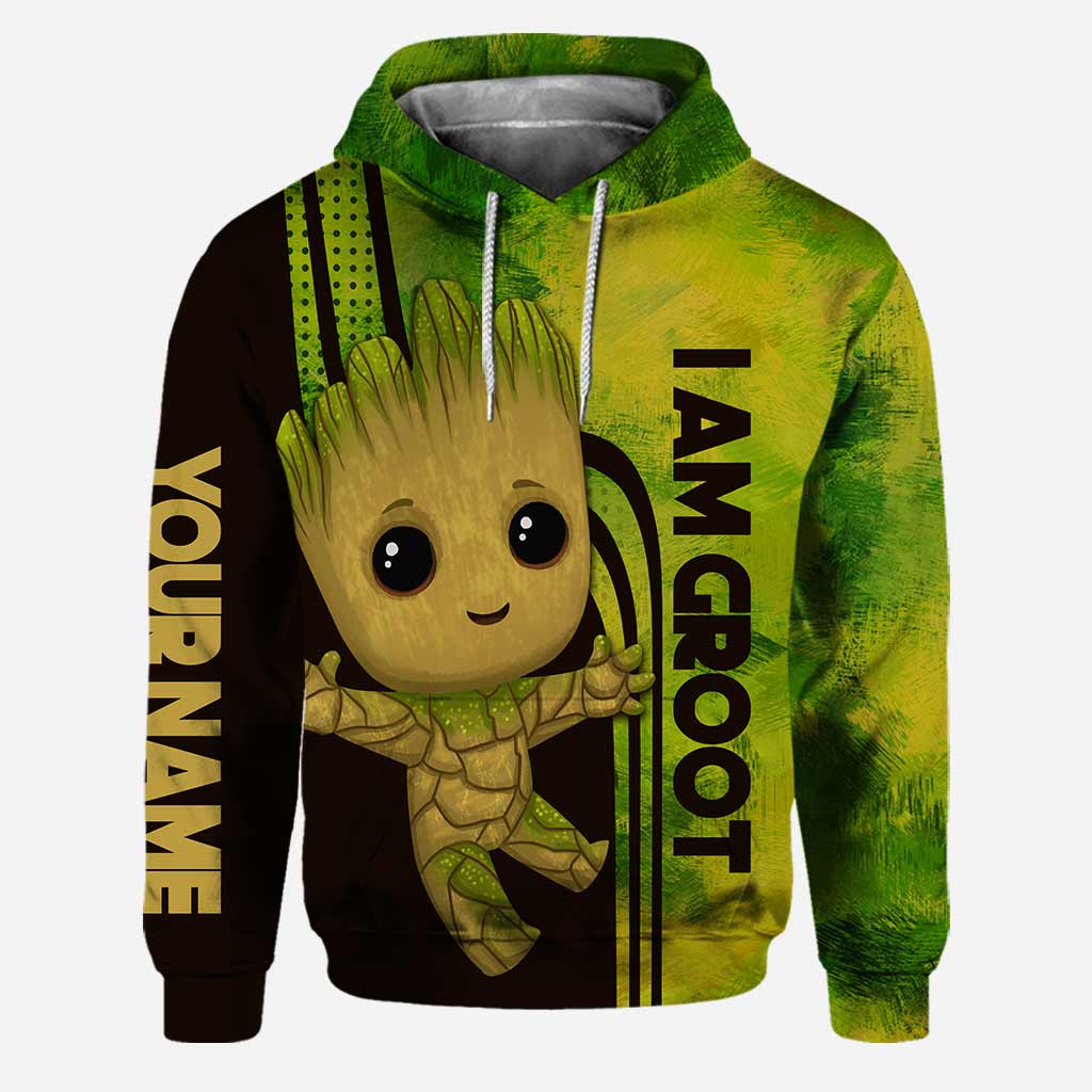 Personalized Baby Groot Hoodie and Leggings Gift for Kids