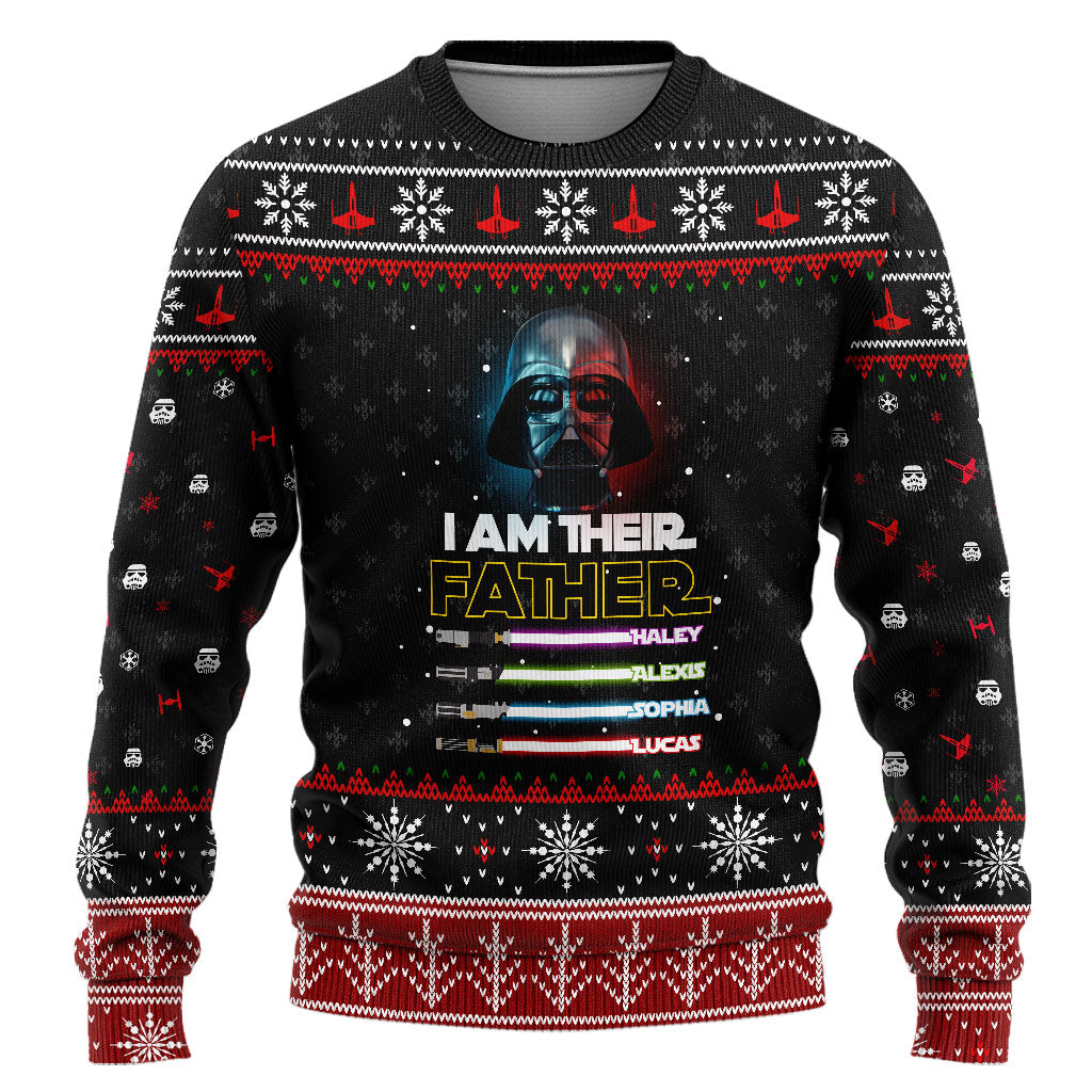 Personalized Christmas Sweater for Dad with Custom Names