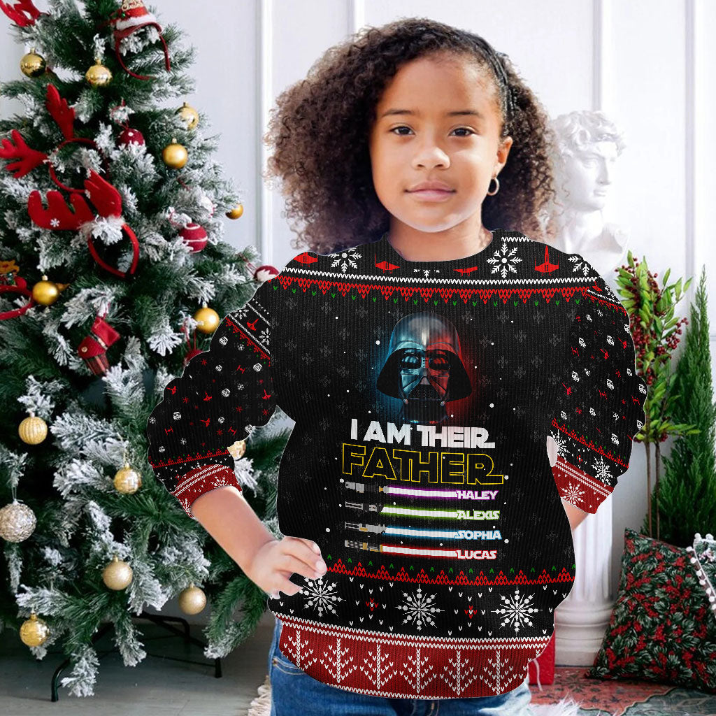 Personalized Christmas Sweater for Dad with Custom Names