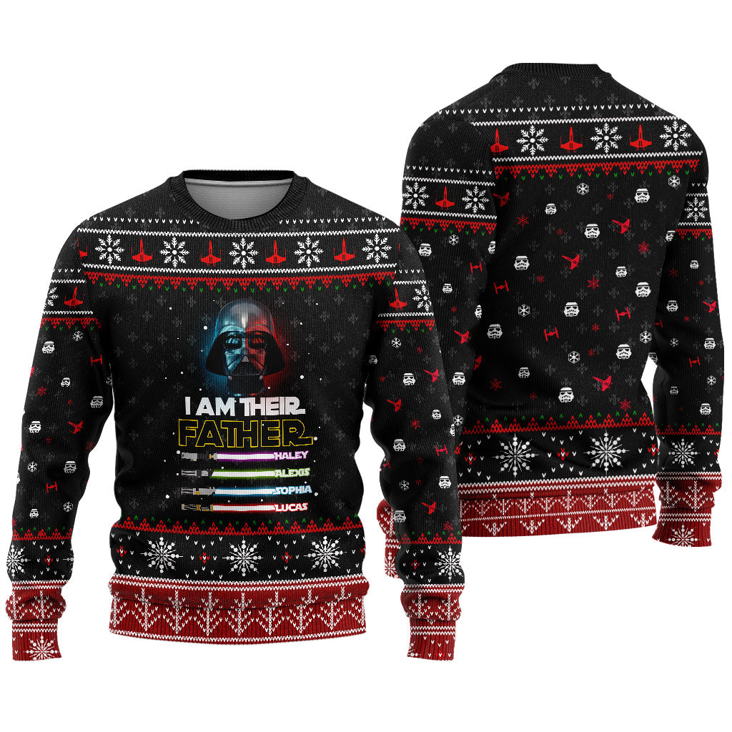 Personalized Christmas Sweater for Dad with Custom Names