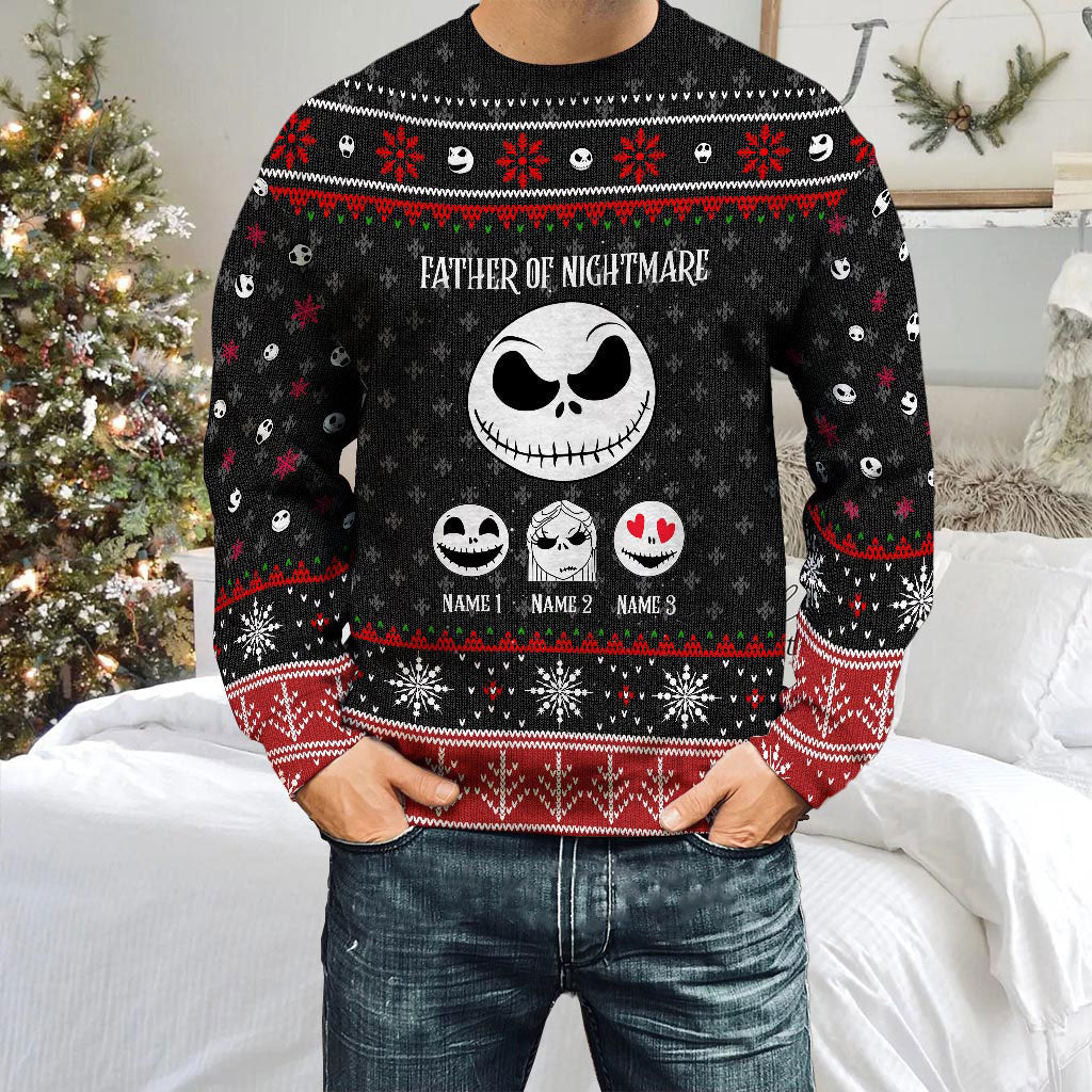Personalized Father Of Nightmare Christmas Sweater Gift for Dad