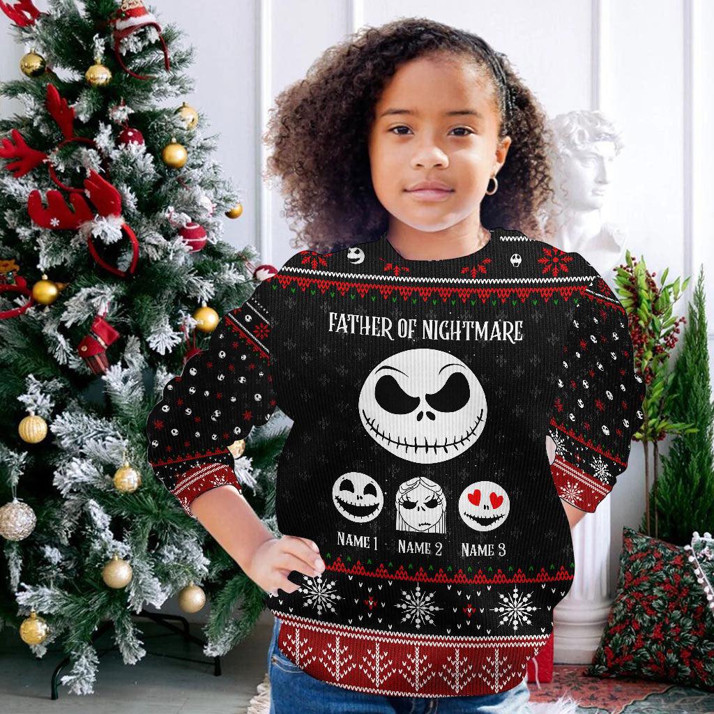 Personalized Father Of Nightmare Christmas Sweater Gift for Dad