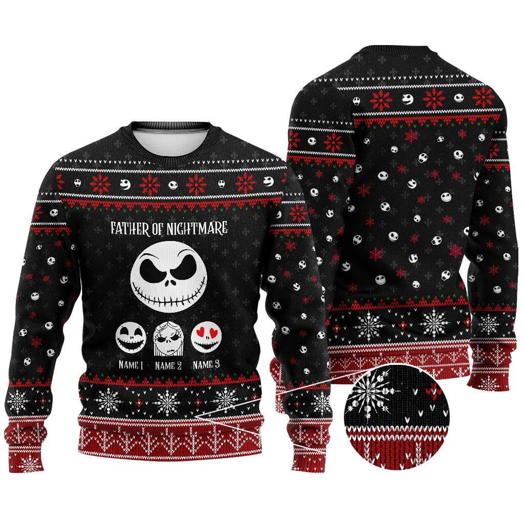 Personalized Father Of Nightmare Christmas Sweater Gift for Dad