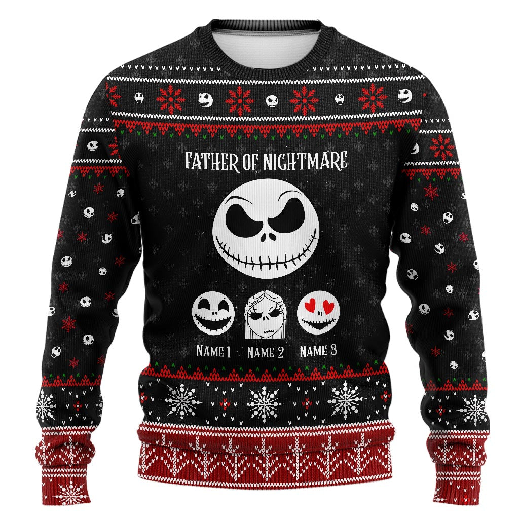 Personalized Father Of Nightmare Christmas Sweater Gift for Dad