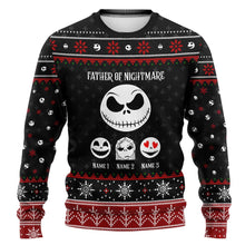 Load image into Gallery viewer, Personalized Father Of Nightmare Christmas Sweater Gift for Dad
