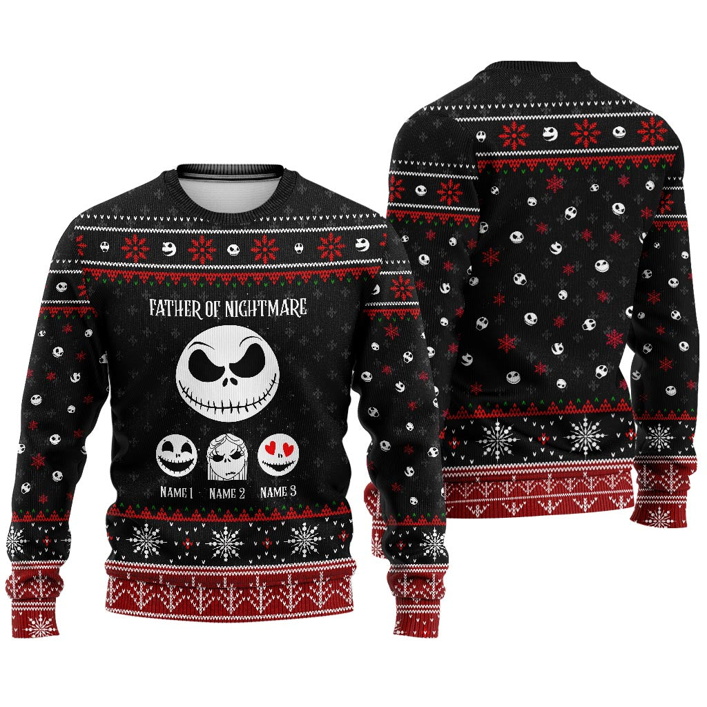Personalized Father Of Nightmare Christmas Sweater Gift for Dad