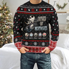 Load image into Gallery viewer, Personalized Father of Nightmares Christmas Sweater Gift
